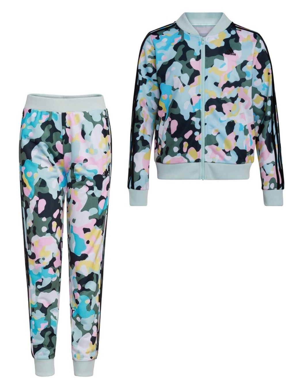 Adidas Kids Color Block Pastel Matching Track Suit XL